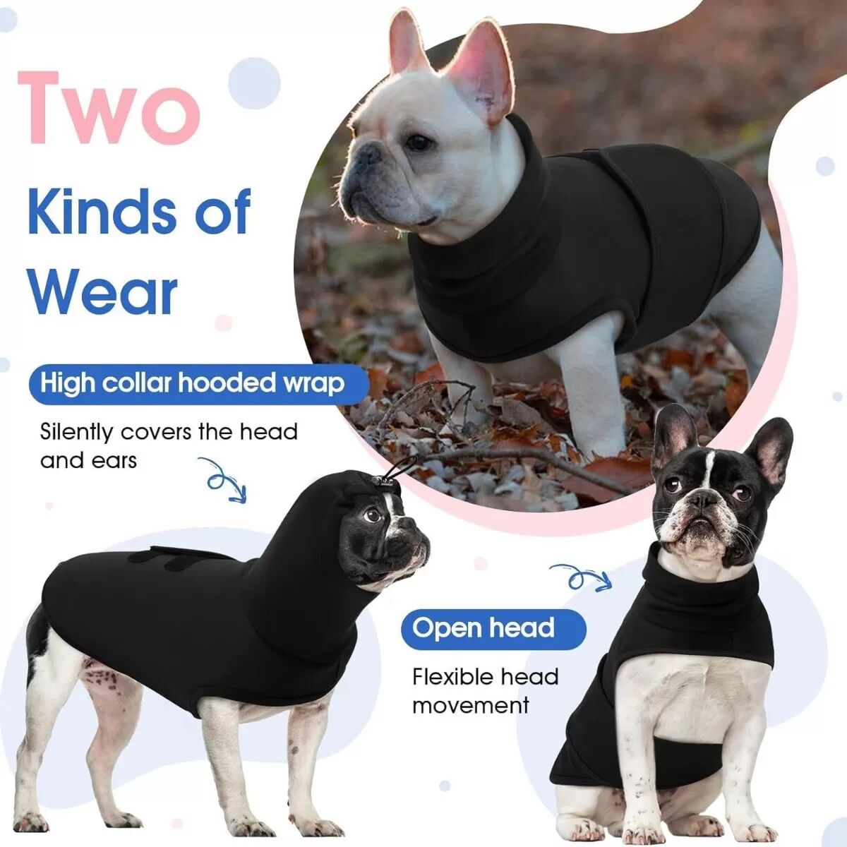 INF Gilet Anti-Anxiété pour Chien - Apaisez Votre Chien avec une Compression Confortable L