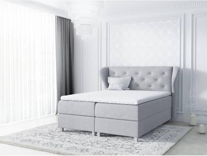MF Design Boxspringbett Boxspringbett BAKARAT mit Bettkasten und Federautomatik
