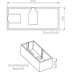 Neuesbad Wannenträger für Keramag Acanto Duo 1800x800 SW10397