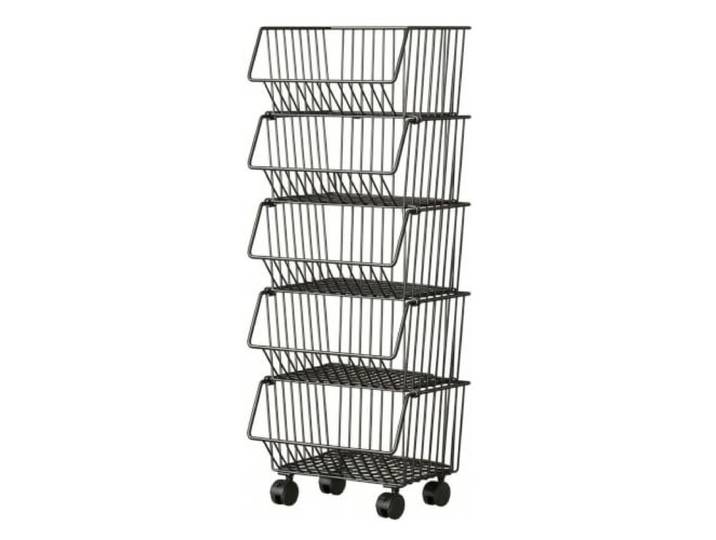 MINGYIHUI Schmiedeeisernes Gemüsekorbregal,EIN Heimregal Zur Aufbewahrung von Obst und Gemüse,mit Einer Tragfähigkeit von 5 Kg pro Regal,Geeignet für Küche und Wohnzimmer(Size:5-Tier)