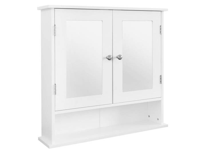 Ml-Design Spiegelschrank, Weiß, 58x56x13 cm, Badezimmer, Badezimmerspiegel, Spiegelschränke