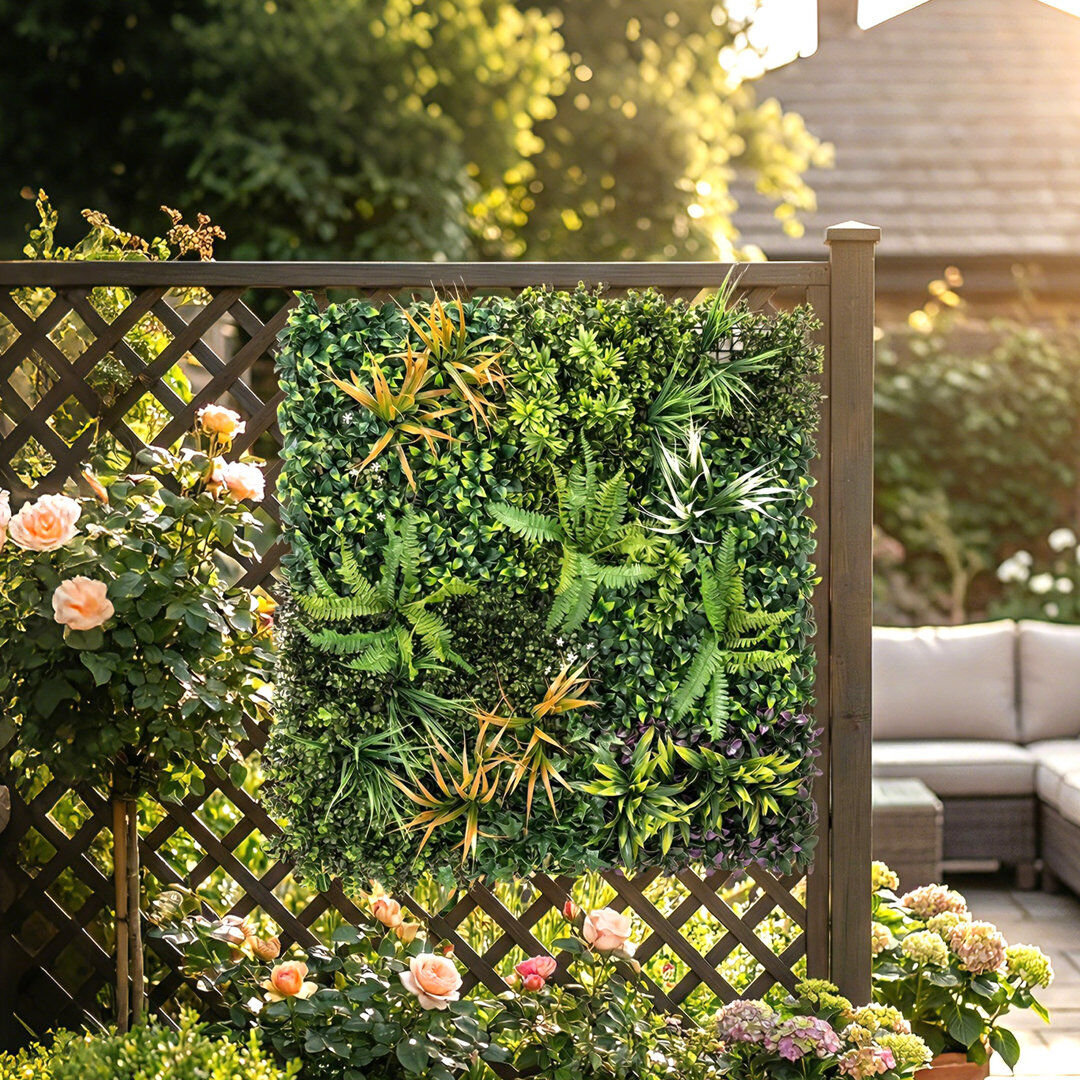 Outsunny Grass Wall Panels, Greenery Backdrop Panels, Green