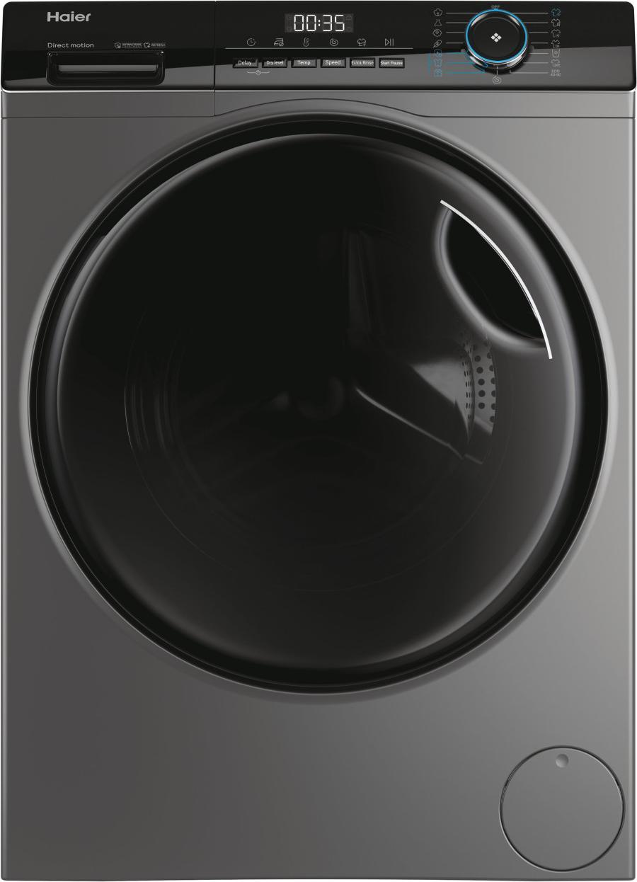 Haier I-Pro Series 3 HWD80-B14939S8, Frontlader, Freistehend, Anthrazit, Links, Schwarz, Schwarz