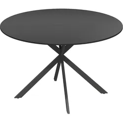 ESSTISCH rund Schwarz 120/120/75 cm