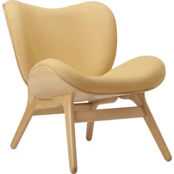 Conversation Piece Sessel hellbeige auf Eichenbeinen