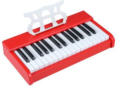 Costway Kids Piano Keyboard 30 Keys Digital Piano with Music Stand for 3+ Years Old Beginners-Red