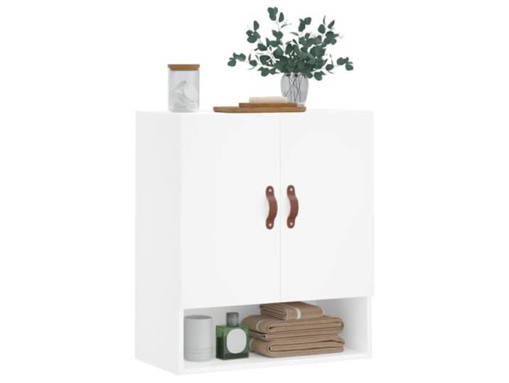 KTHLBRH Weißer Wandschrank 60 x 31 x 70 cm aus mehrschichtigem Holz Wandmontage, Ablageflächen, glatte Oberfläche, feuchtigkeitsbeständig