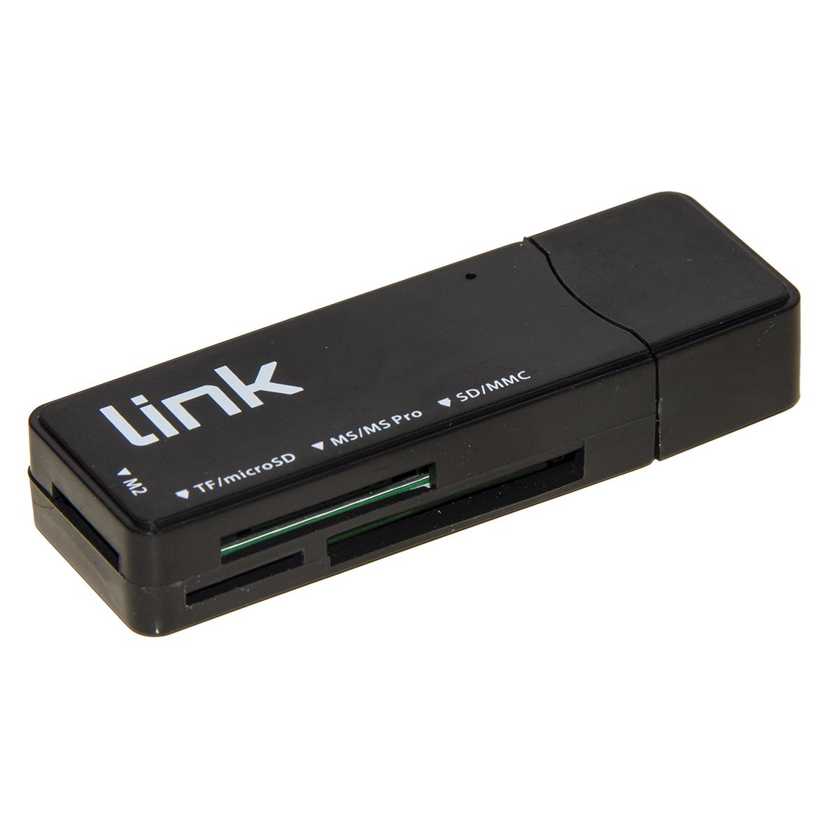 Link Card Reader Esterno USB 3.0 Bk Microdsd/Sd/Mmc/Ms/Mspro/Msdual (USB) (LKCCH04)