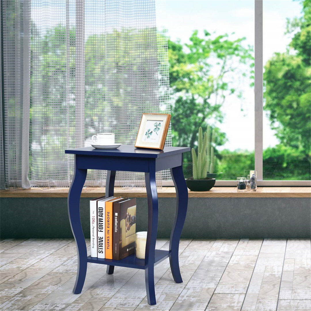 Lark Manor Hershel Side Table Navy 60cm H X 40cm W X 40cm D