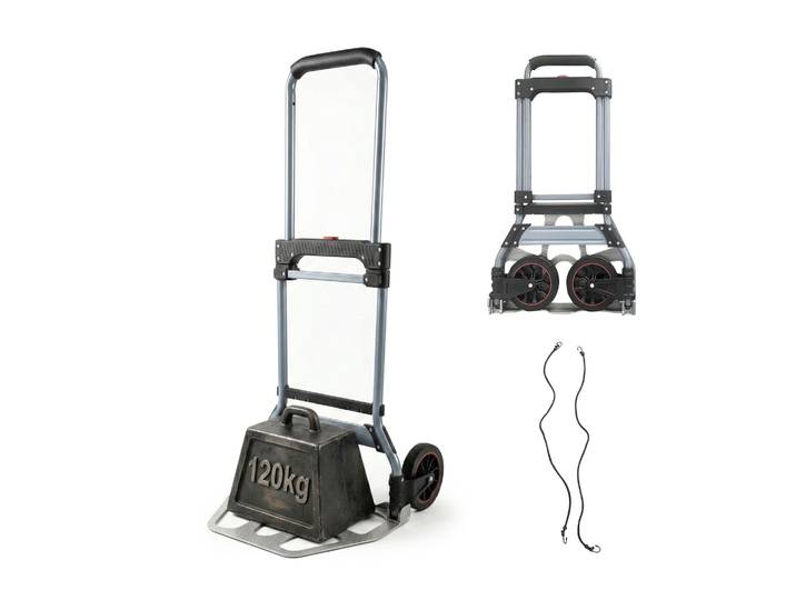 Sackkarre klappbar bis 120 kg Grau-Schwarz-Silber