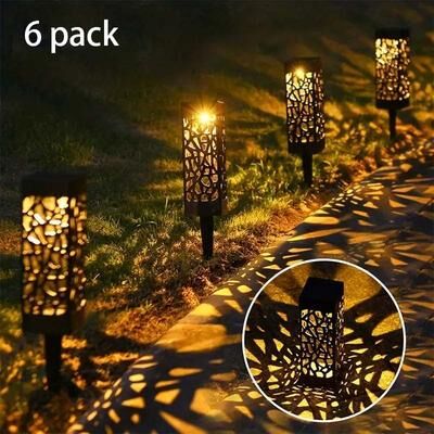 Outdoor Solar Garden Lights Solar Powered LED Garden Lights, Hollow Out Lawn Lamps Decorative Outdoor Lighting, Waterproof Garden Yard Path Lamps Solar Powered LED Garden Lights, Hollow Out Lawn Lamps Decorative Outdoor Lighting, Waterproof Garden Yard Pa