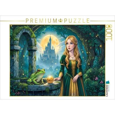 CALVENDO Puzzle Der Frosch bringt die Kugel zurück | 1000 Teile Lege-Größe 64 × 48 cm Foto-Puzzle für glückliche Stunden