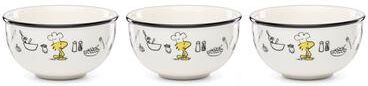 "Lenox Chef Snoopy Mini Bowls, Set of 3 - 4.125"" Round"