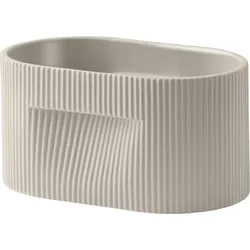 Ridge Übertopf 13 cm beige
