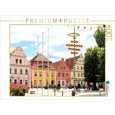 CALVENDO Puzzle Der Marktplatz in Luckau in der Niederlausitz | 1000 Teile Lege-Größe 64 × 48 cm Foto-Puzzle für glückliche Stunden