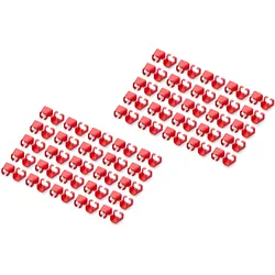 DIGITUS Farbclips für RJ45-Kabel Farbe Rot, 100 Stück Packung