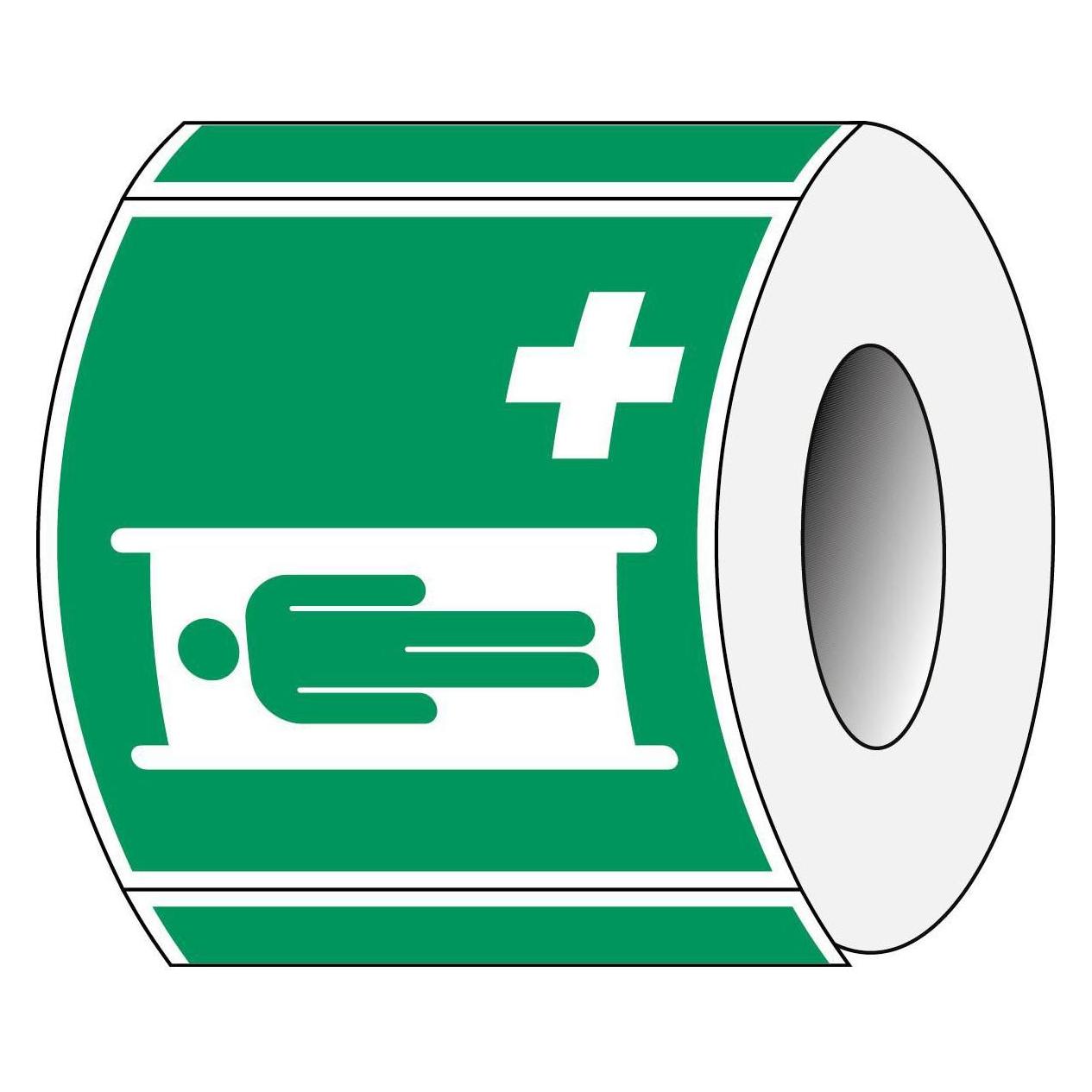 Brady ISO 7010 PIC E013 B-7541 ISO Sicherheitskennzeichnung - Krankentrage Laminierter Polyeste (PIC E013-100X100-PE-ROLL/1)