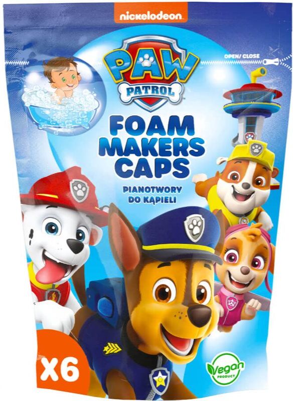 Nickelodeon Paw Patrol Foam Makers Caps Bath Foam for children 6x16 g
