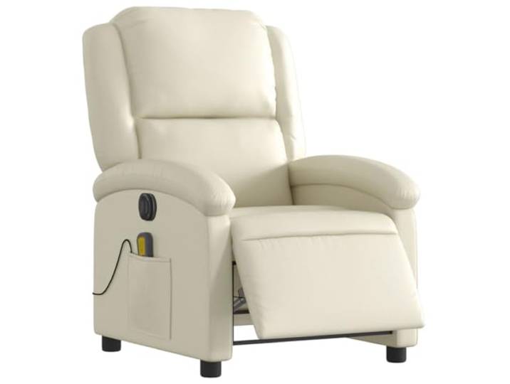 vidaXL Massagesessel Elektrisch Creme Kunstleder