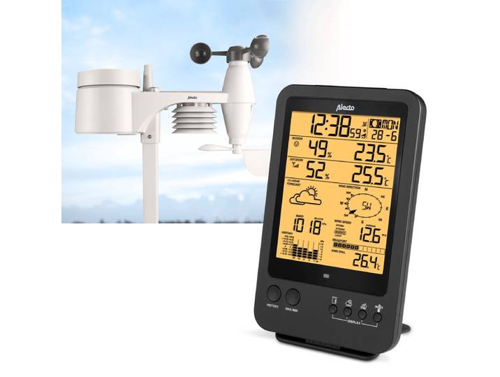 Alecto WS-4700 - Professioneel Weerstation met draadloze Buitensensor - 6-in-1