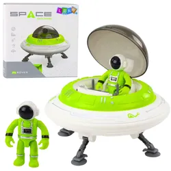 Ufo Raumschiff Astronaut Figur Lichter Sounds Grün