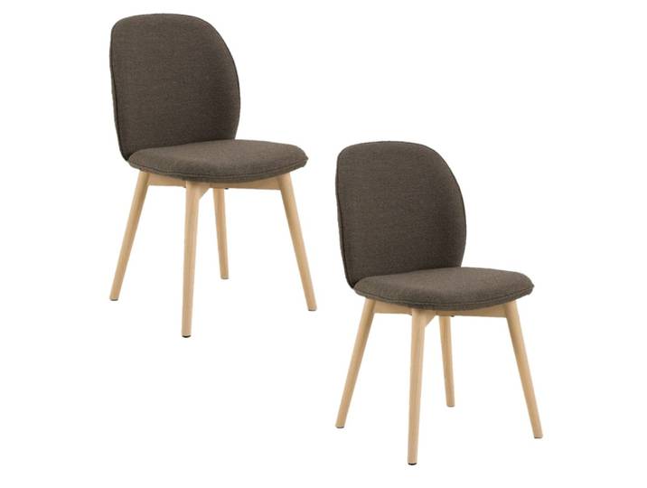 Lot de 2 chaises taupe