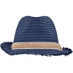 Myrtle Beach Unisex Hut mit Fransenkrempe MB6703 denim/sand S/M