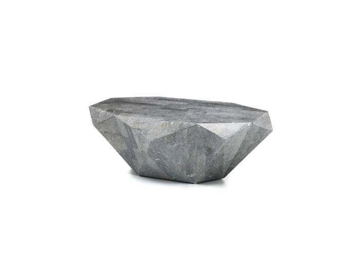 Table basse en pierre beige 120x70 cm 40h