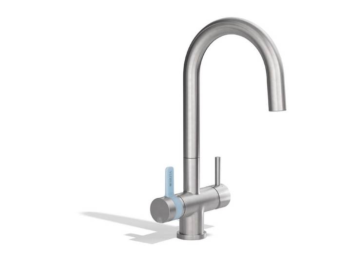 BRITA Küchenarmatur 3-Wege-Küchenarmatur Edelstahl, rund, inkl. 1 x BRITA P 1000 Wasserfilter