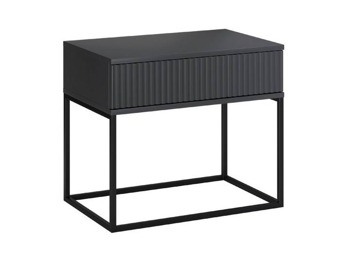 ROYAL24_MARKT Nachttisch Nachttisch Spella Anthrazit 60 × 52 × 39 cm