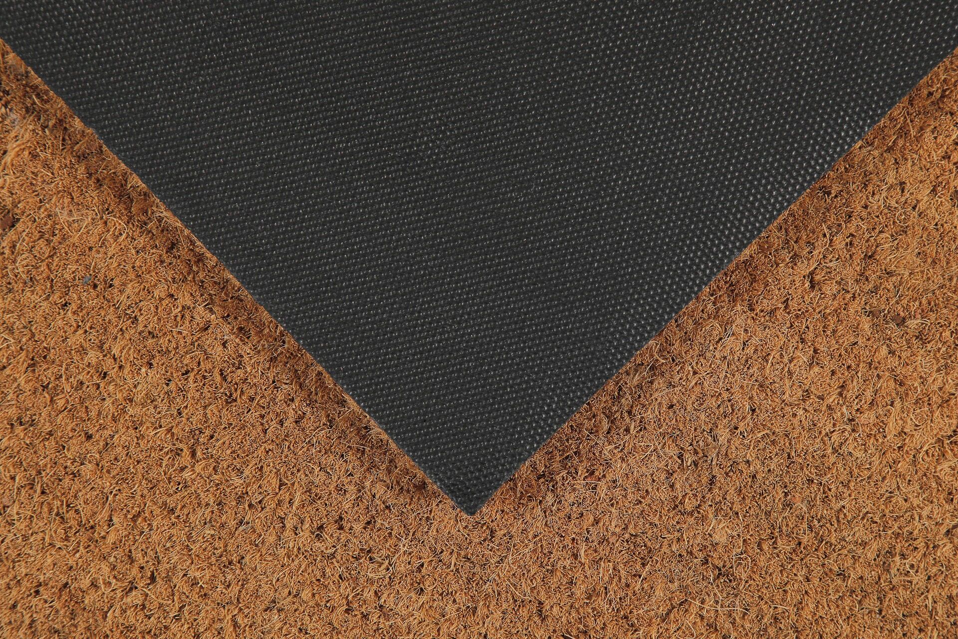 Fußmatte WECON HOME "Coco Mat", beige (natur), B:45cm H:18mm L:75cm, Kokos, Teppiche, Fußmatte, rutschfest, robust, innen, Außenbereiche überdacht, schwer