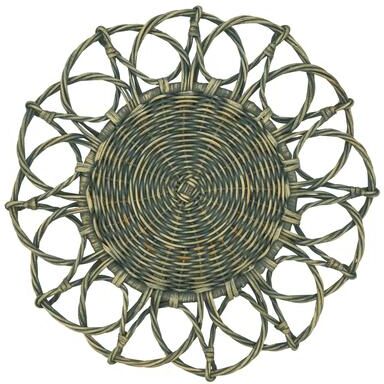 Saro Lifestyle Twisted Rattan Design Table Placemats (Set of 4)