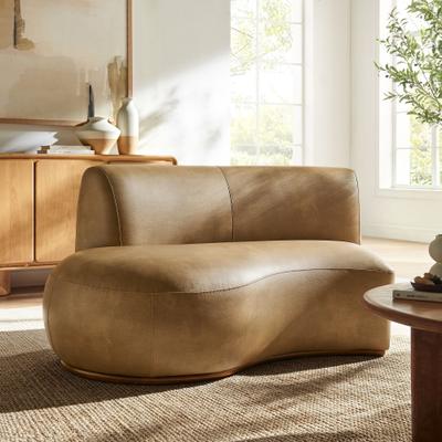 Modway Rialta Curved Left-Arm Vegan Leather Sectional Loveseat