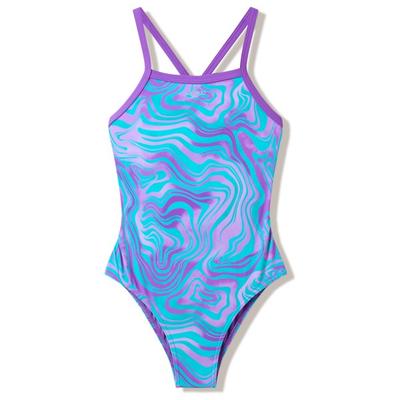 Speedo - Kid's Print Thinstrap Swimsuit - Badeanzug Gr 152 blau