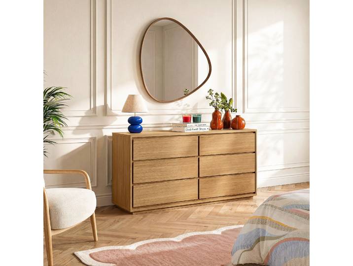 HABITAT - Commode 6 tiroirs en chêne - Naturel - Hazo