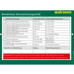 Walraven Pacifyre Kennzeichnungsschild 2149999901 für Wände und Decken