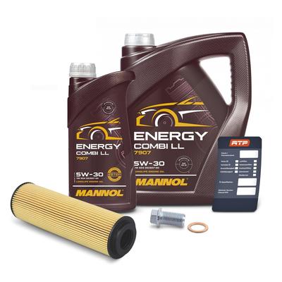 Bestprice Ölfilter + 6l 5W-30 Motoröl [Hersteller-Nr. 41529345] für Mercedes-Benz