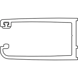 HSK Ersatzteile Wandanschlussprofil, Seitenwand für DT SW / DT SW pendelbar / RN, E100230-9-2-01 E100230-9-2-01