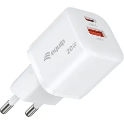 EQUIP 2-Port 20W GaN USB PD Ladegerät weiß