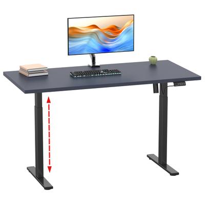 Schreibtisch VCM "Schreibtisch höhenverstellbar Lona 110x80", schwarz (schwarz, anthrazit), B:110cm T:80cm, Tische, Schreibtisch