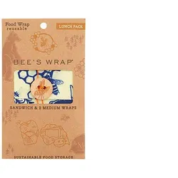 Bees Wrap Bienenwachstuch Lunchpack Bees and Bears