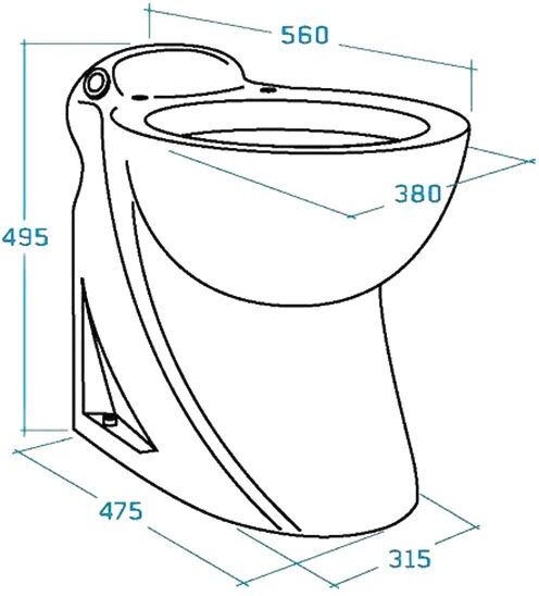 SFA Sanibroy SaniCompact Pro Stand-WC inkl. Kleinhebeanlage, Hebeanlagen, 0011, weiß - weiß