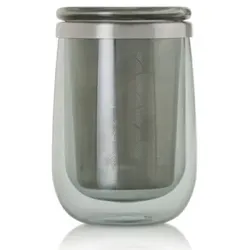 AdHoc Teeglas mit Teefilter Fusion grau