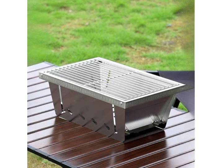 Barbecue d'extérieur en acier inoxydable, poêle d'extérieur Portable, brasero, Table IGT pliante, 1 unité, poêle à bois de chauffage, Barbecue de Camping