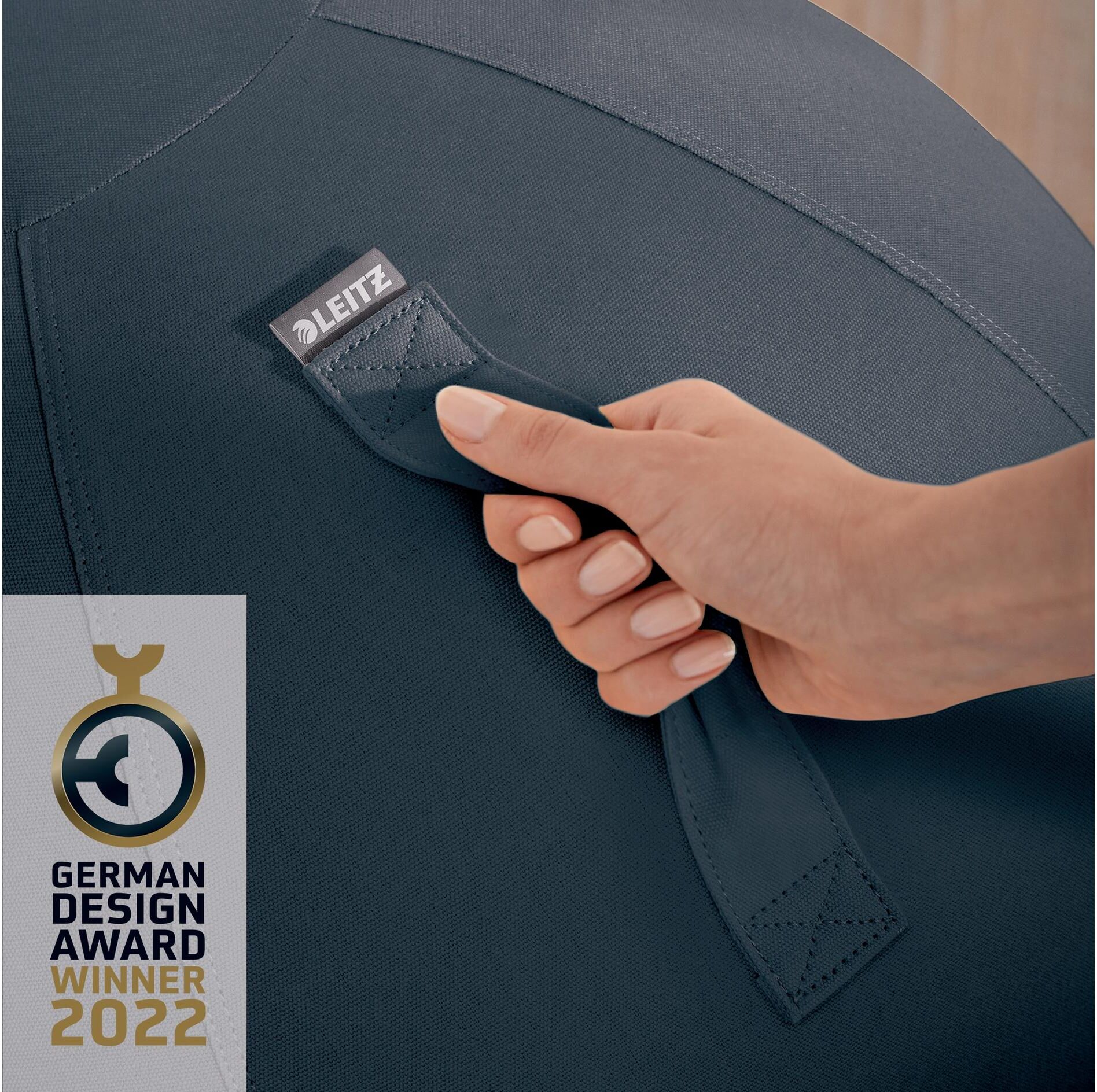 Sitzball LEITZ "Ergo Cosy", grau, B:65cm H:65cm T:65cm, Polyvinylchlorid (PVC), Bälle, Sitzball grau 1.680 g