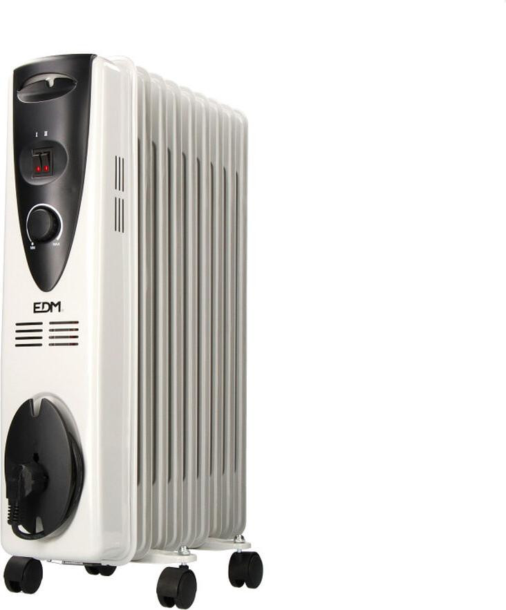 Big Buy Cooking Olieverwarmingsradiator EDM 07122, 9 elementen, wit, 2000 W
