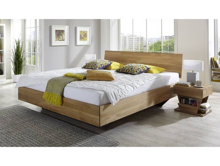 Holzbett massiv Clover , Wildeiche Honig geölt , 200x220