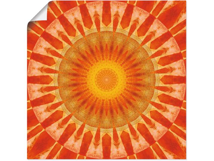Wandbild ARTLAND Mandala Sonnenuntergang , orange (farbe bild(er): orange), B:40cm H:40cm, Bilder, Wandbild, als Leinwandbild, Poster in verschied. Grössen