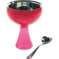 Big Love Eis-Pokal rosa mit Löffel