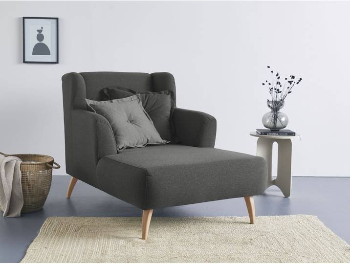 Loveseat HOME AFFAIRE Baggio Kuschel Mega Lounge Big Sessel , grau (anthrazit), B:101cm H:99cm T:152cm, Sessel, Loveseat